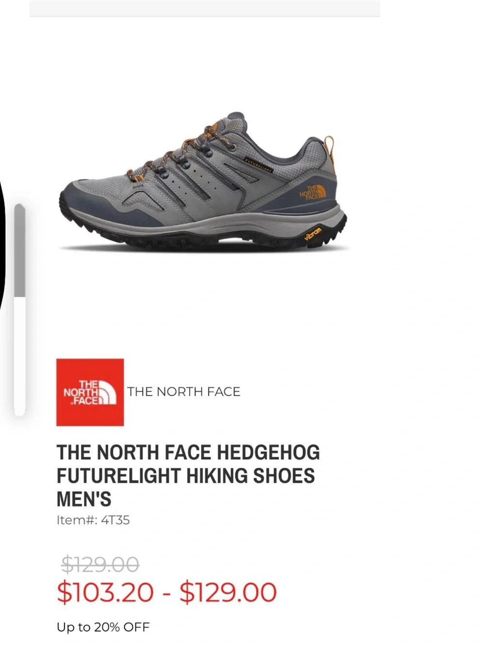 The North Face Hedgehog Hiking Shoes 10